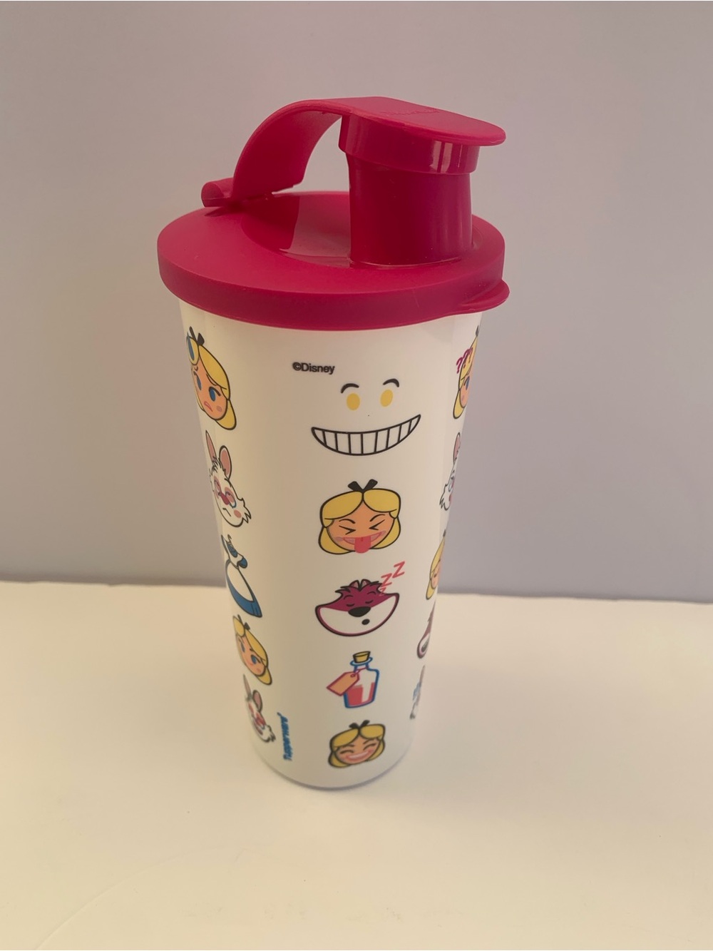 Disney White Tumbler with Bright Pink Flip Lid 16oz